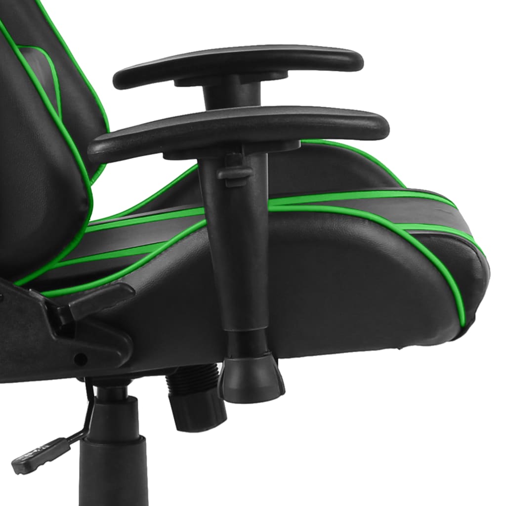 Swivel gaming chair, green, PVC