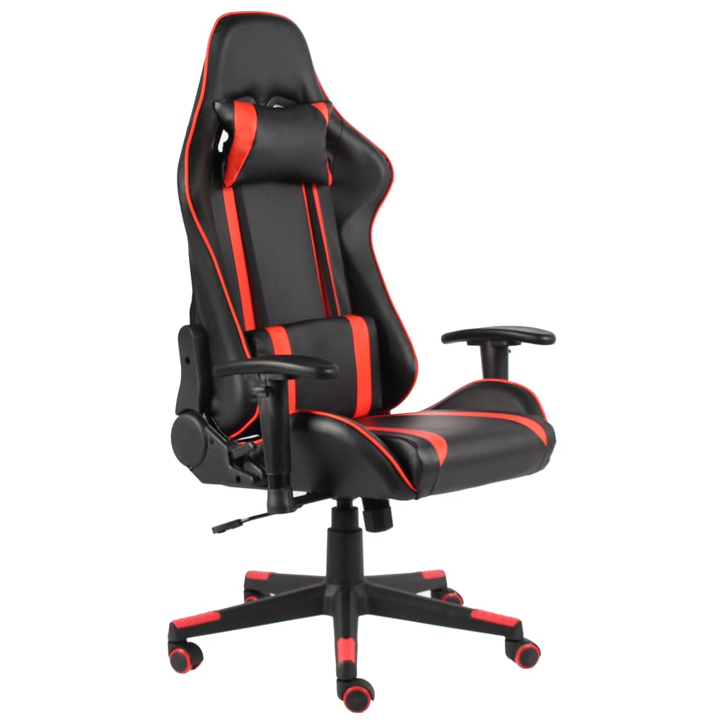 Swivel gaming chair, red, PVC