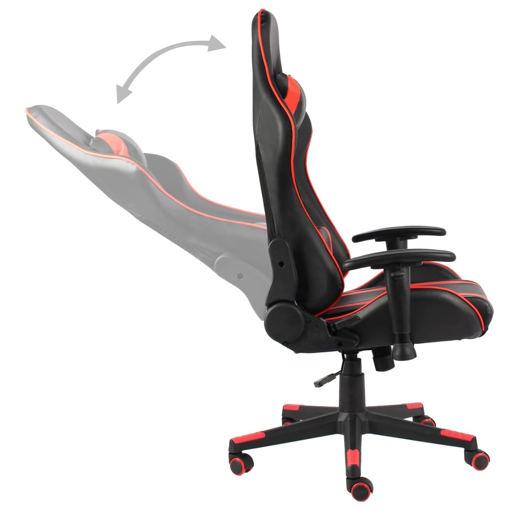 Swivel gaming chair, red, PVC