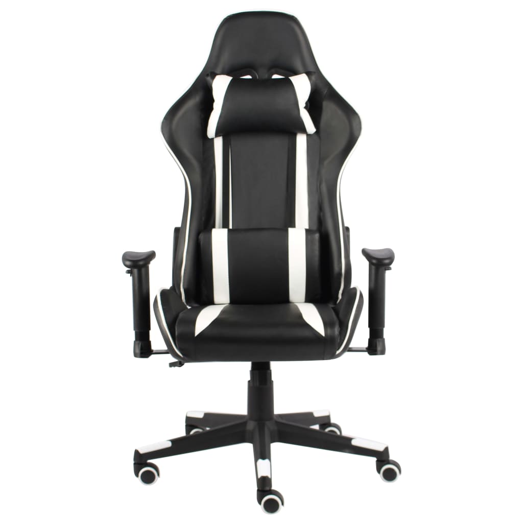 Swivel gaming chair, white, PVC