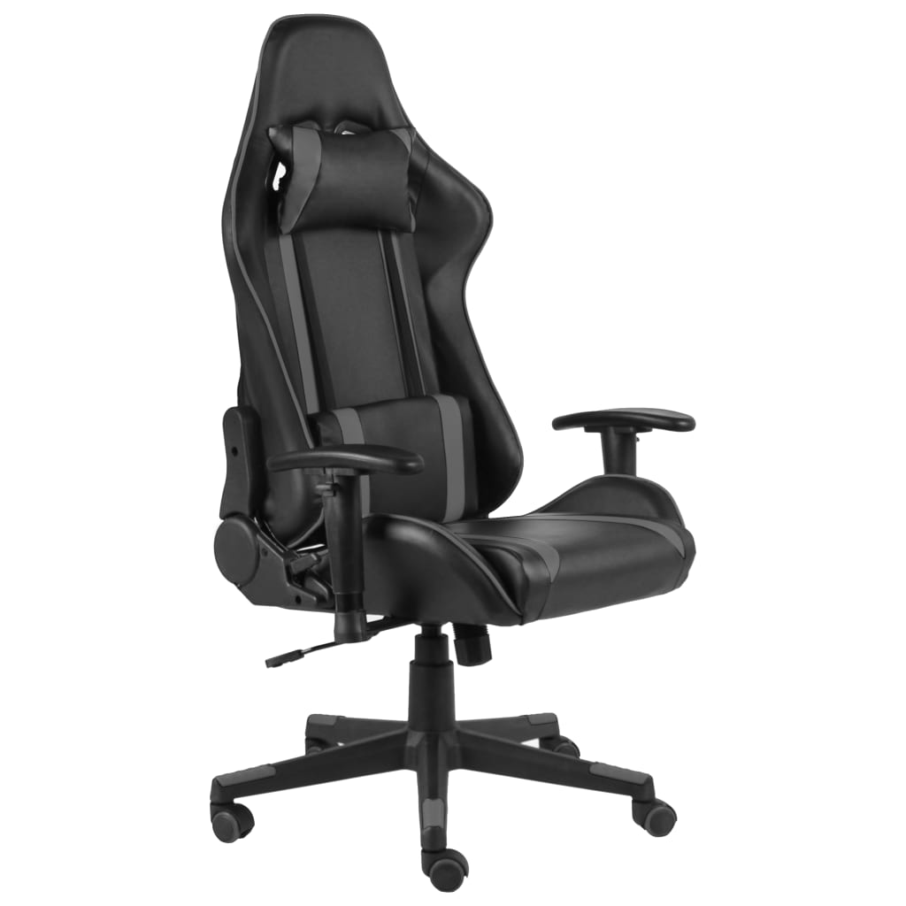 Swivel gaming chair, gray, PVC