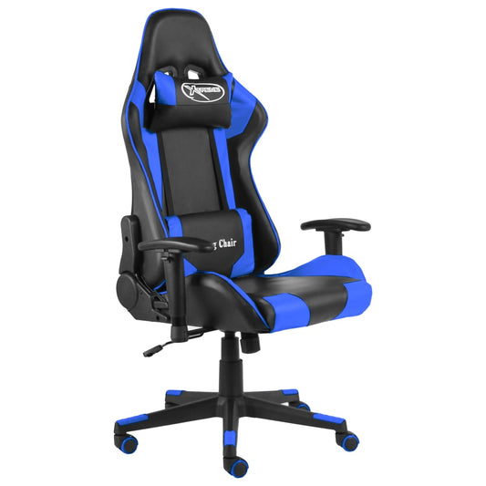 Swivel gaming chair, blue, PVC