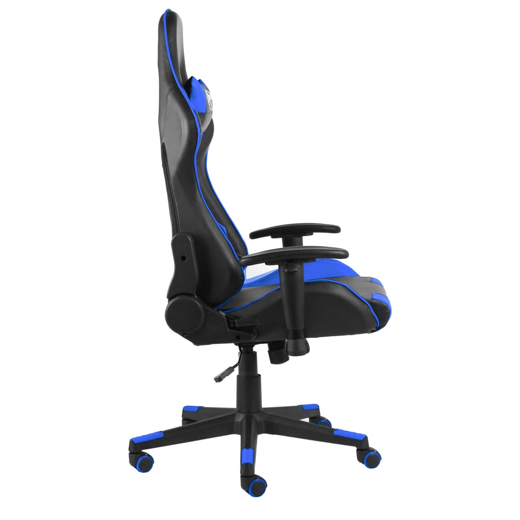 Swivel gaming chair, blue, PVC