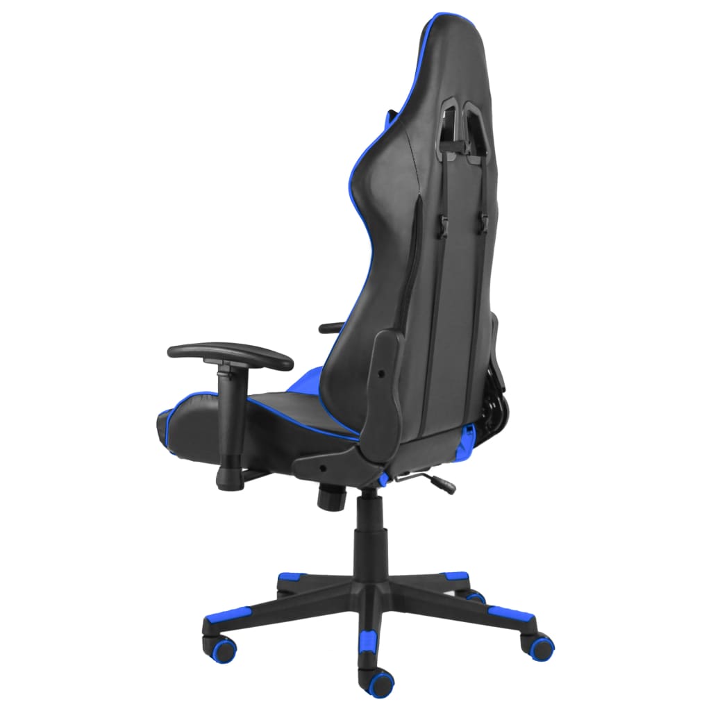 Swivel gaming chair, blue, PVC