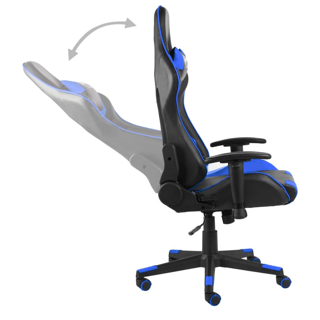 Swivel gaming chair, blue, PVC