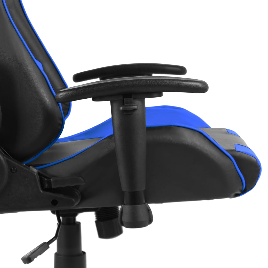 Swivel gaming chair, blue, PVC