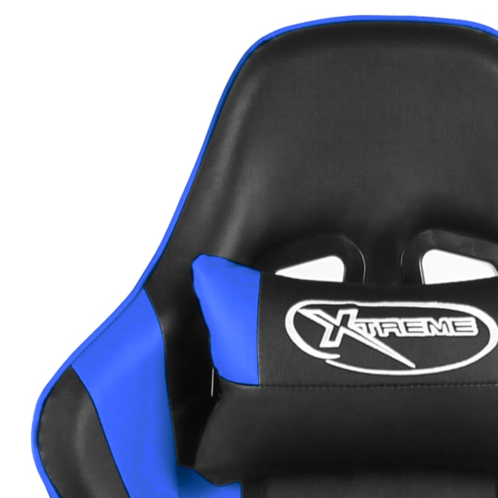 Swivel gaming chair, blue, PVC