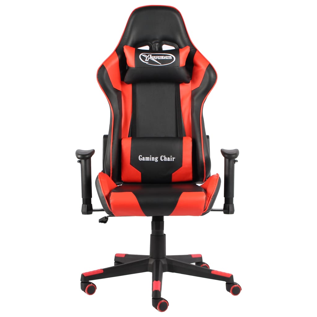 Swivel gaming chair, red, PVC