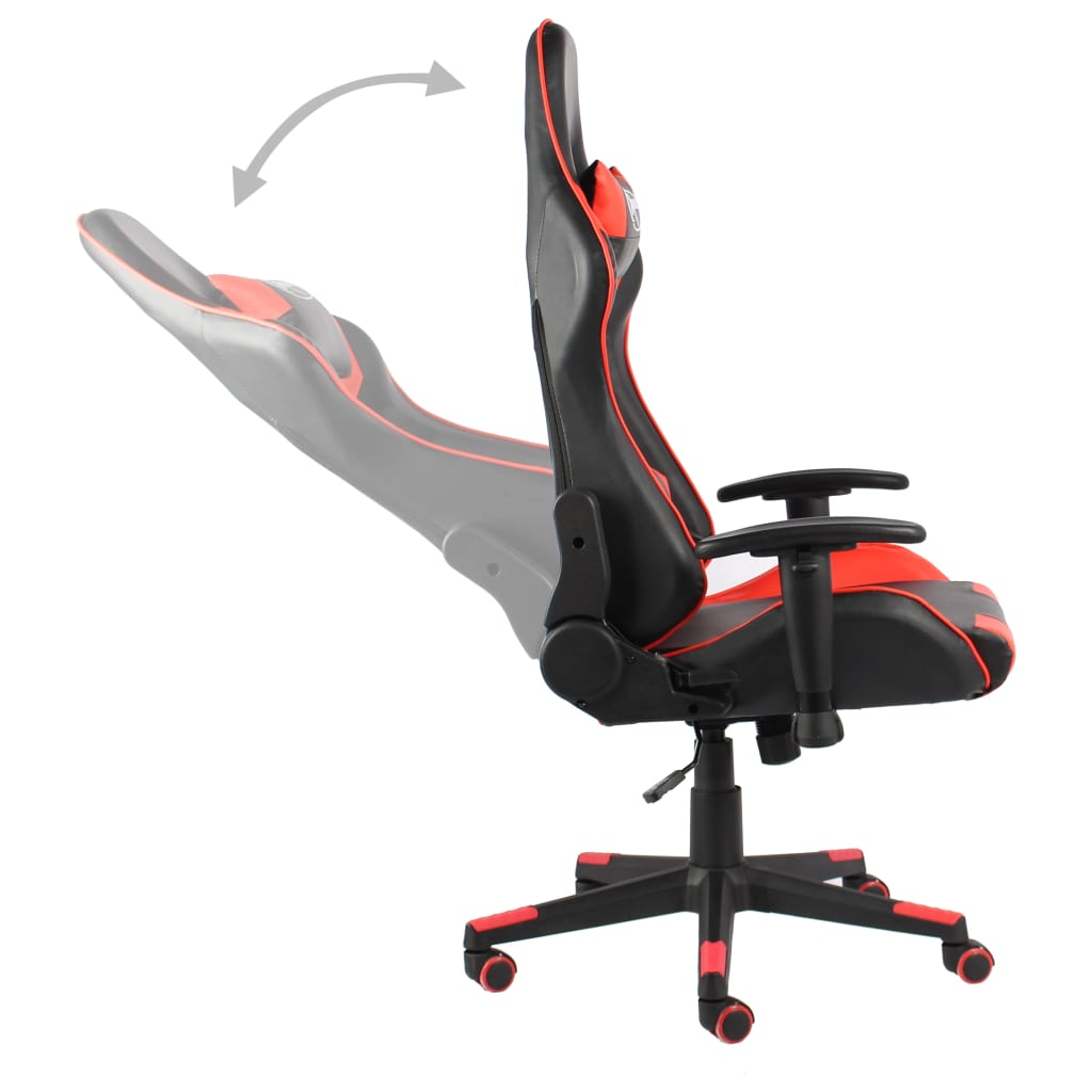 Swivel gaming chair, red, PVC