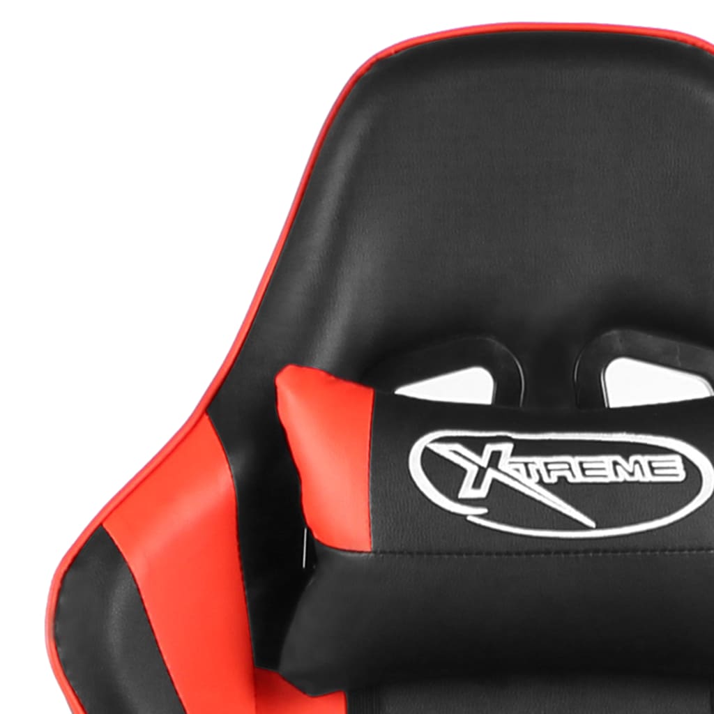 Swivel gaming chair, red, PVC