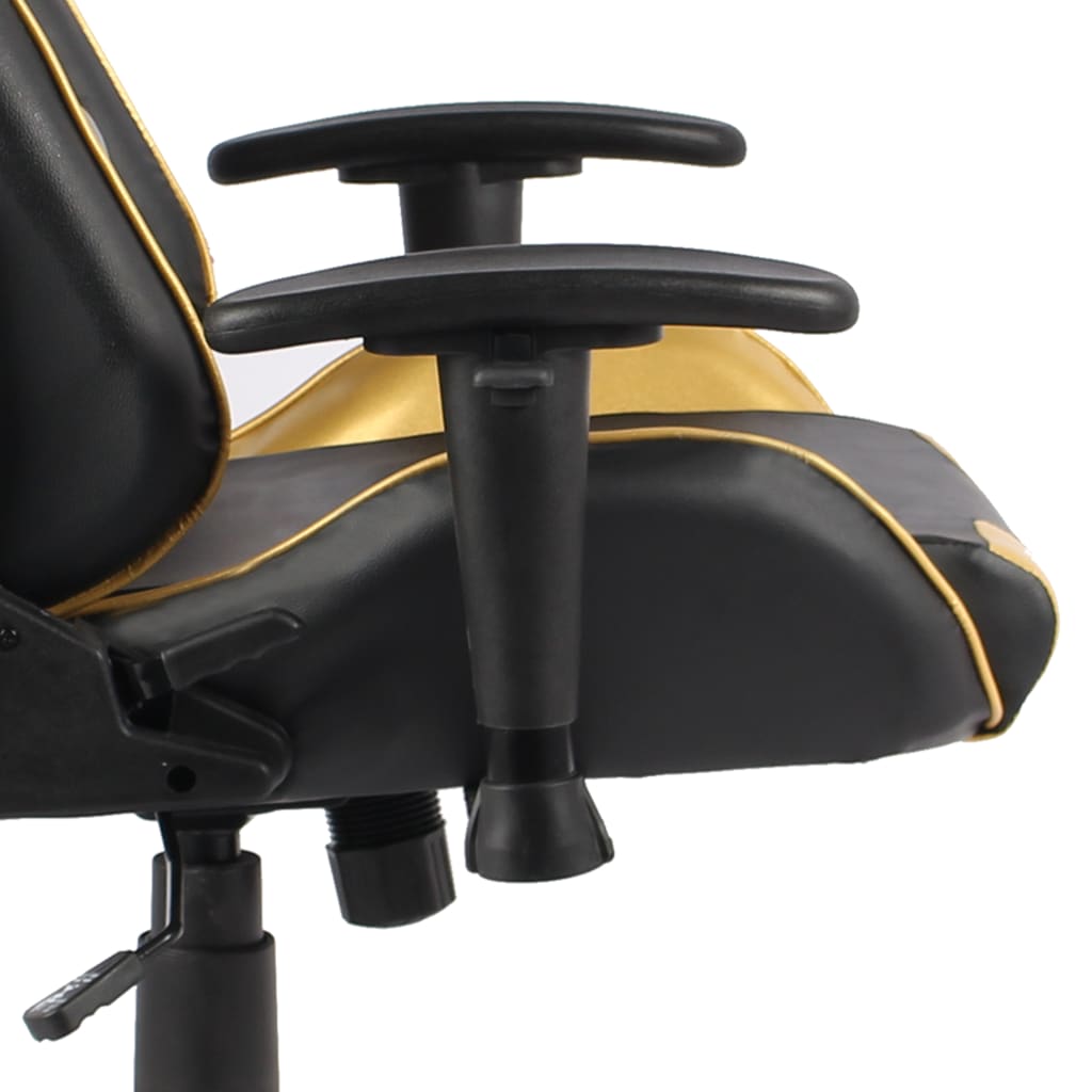 Swivel gaming chair, gold, PVC