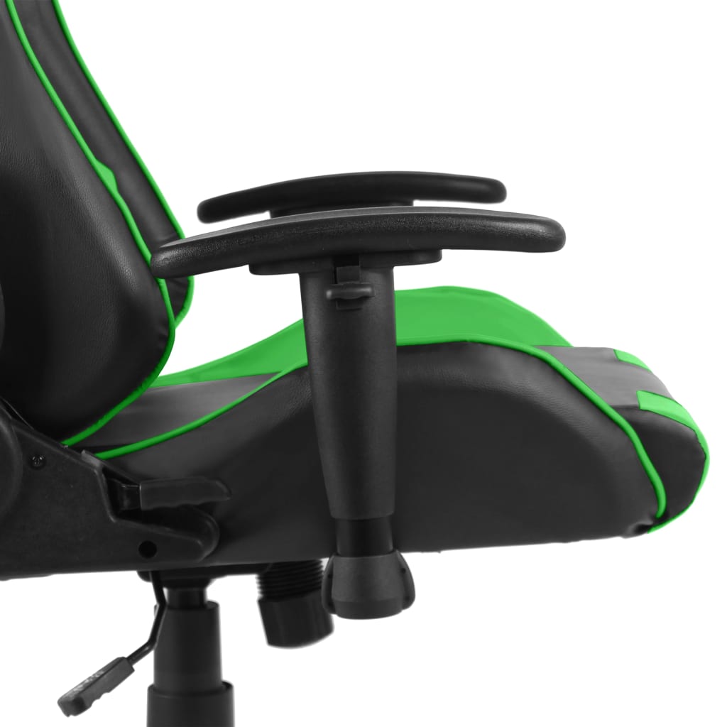 Swivel gaming chair, green, PVC