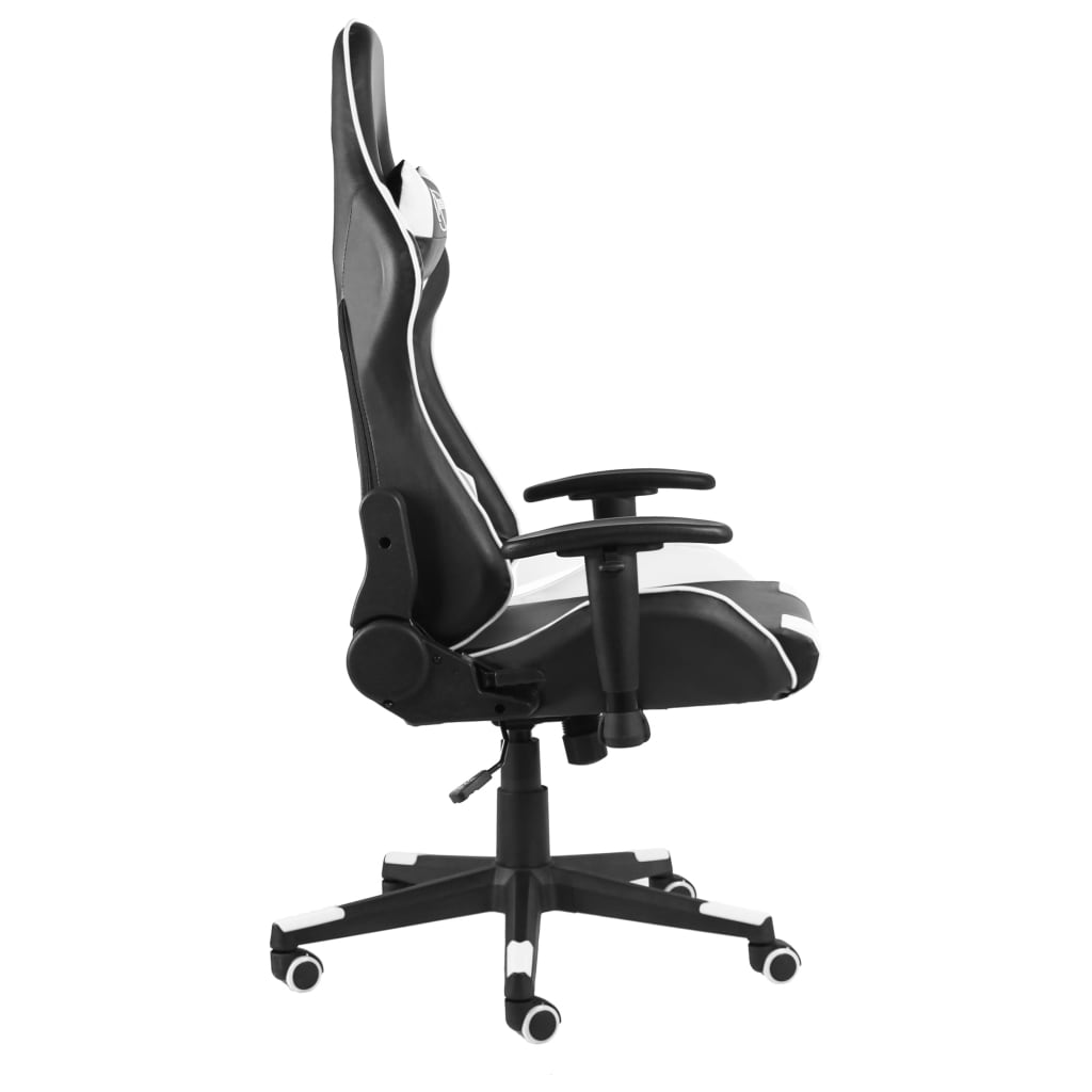 Swivel gaming chair, white, PVC