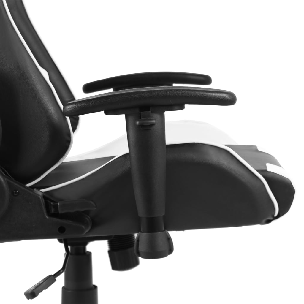 Swivel gaming chair, white, PVC