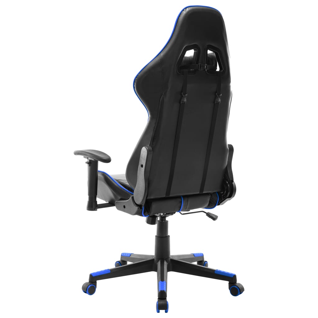 Gaming chair, black and blue, artificial leather