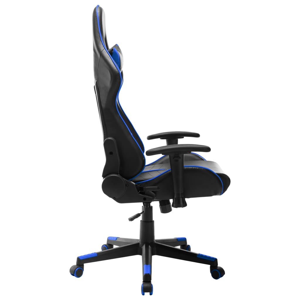 Gaming chair, black and blue, artificial leather