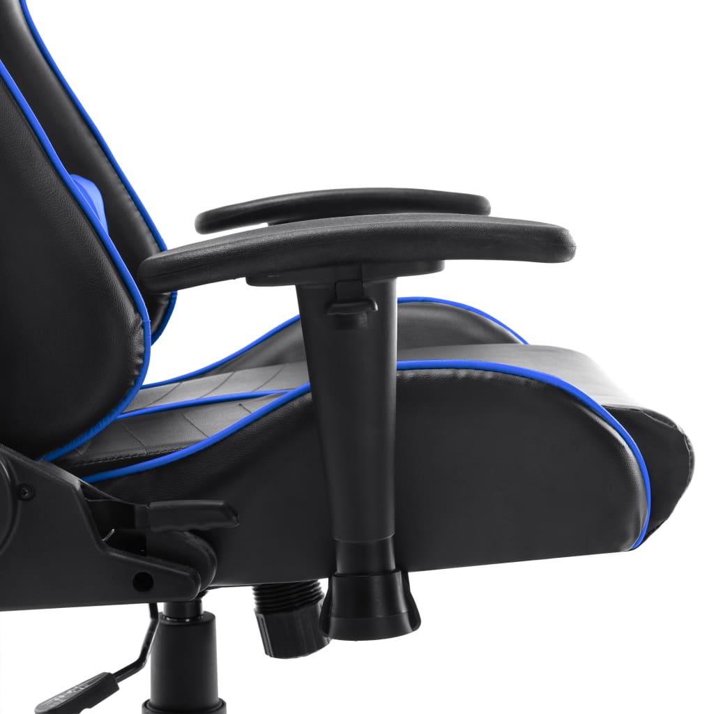 Gaming chair, black and blue, artificial leather