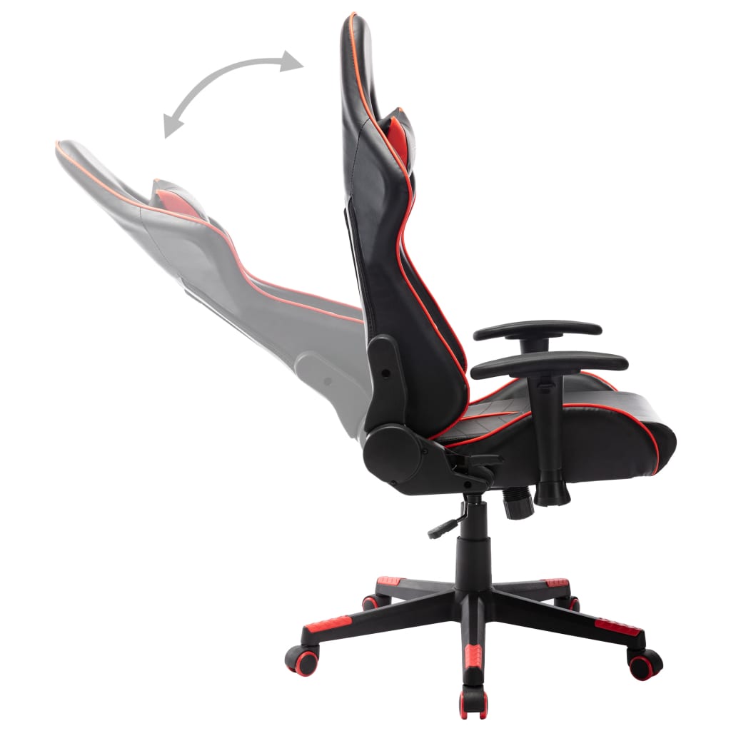 Gaming chair, black and red, artificial leather