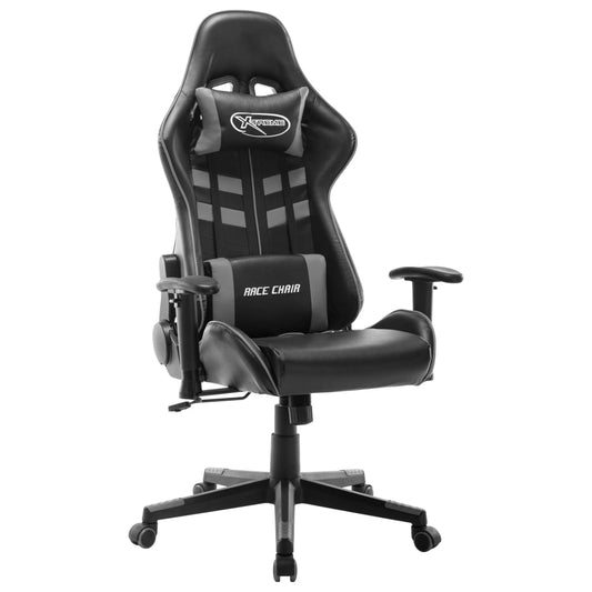 Gaming chair, black and gray, eco-leather