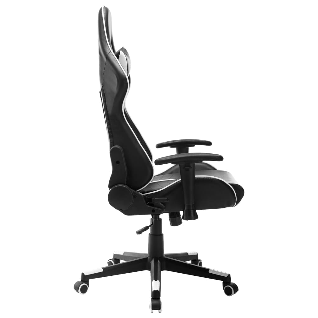 Gaming chair, black and white, artificial leather