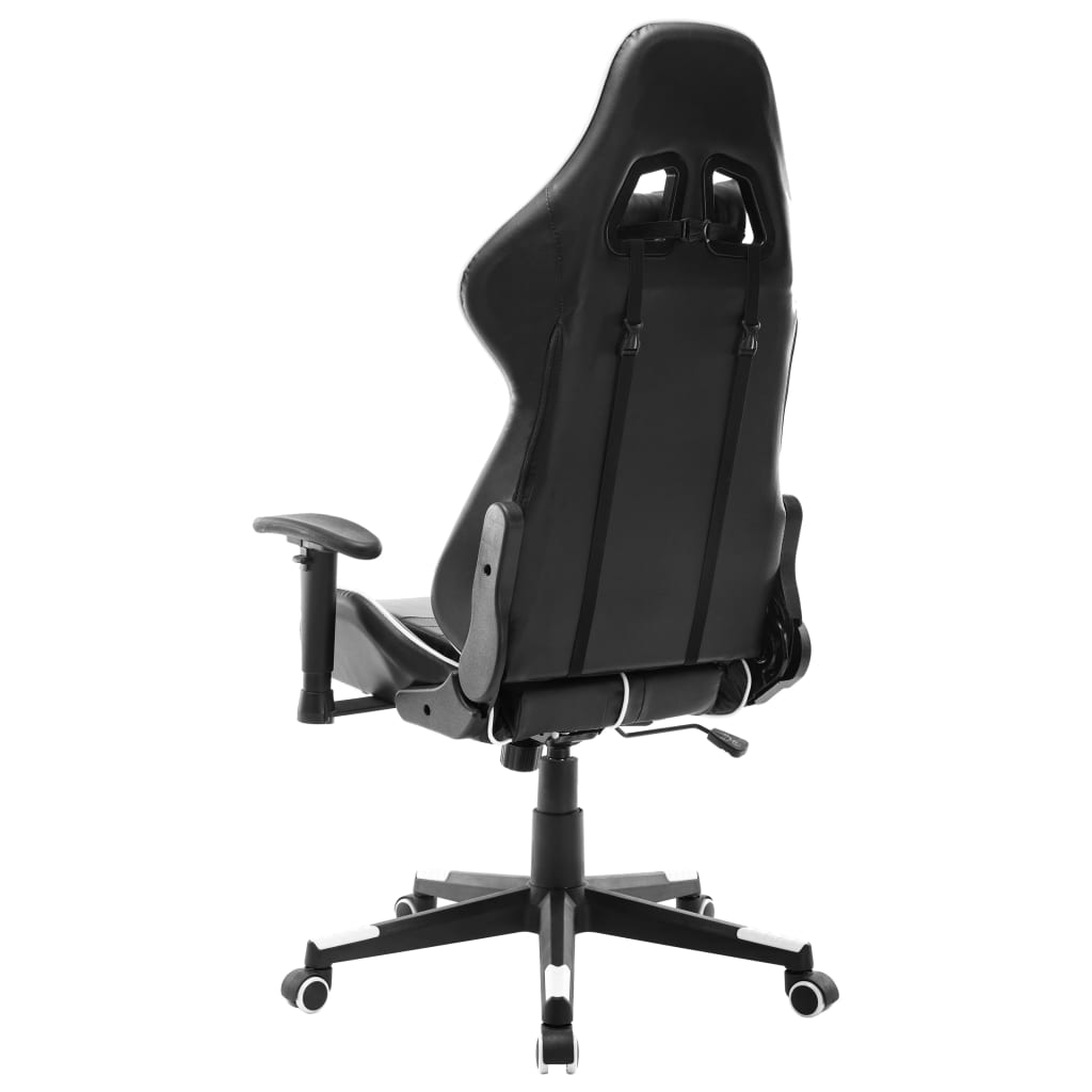 Gaming chair, black and white, artificial leather