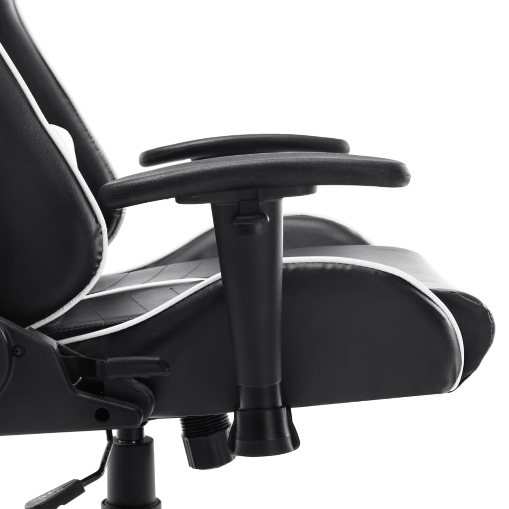 Gaming chair, black and white, artificial leather