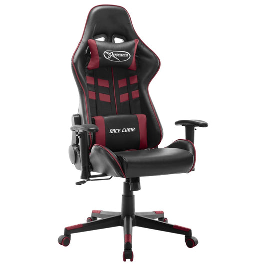 Gaming chair, black and wine red, eco-leather