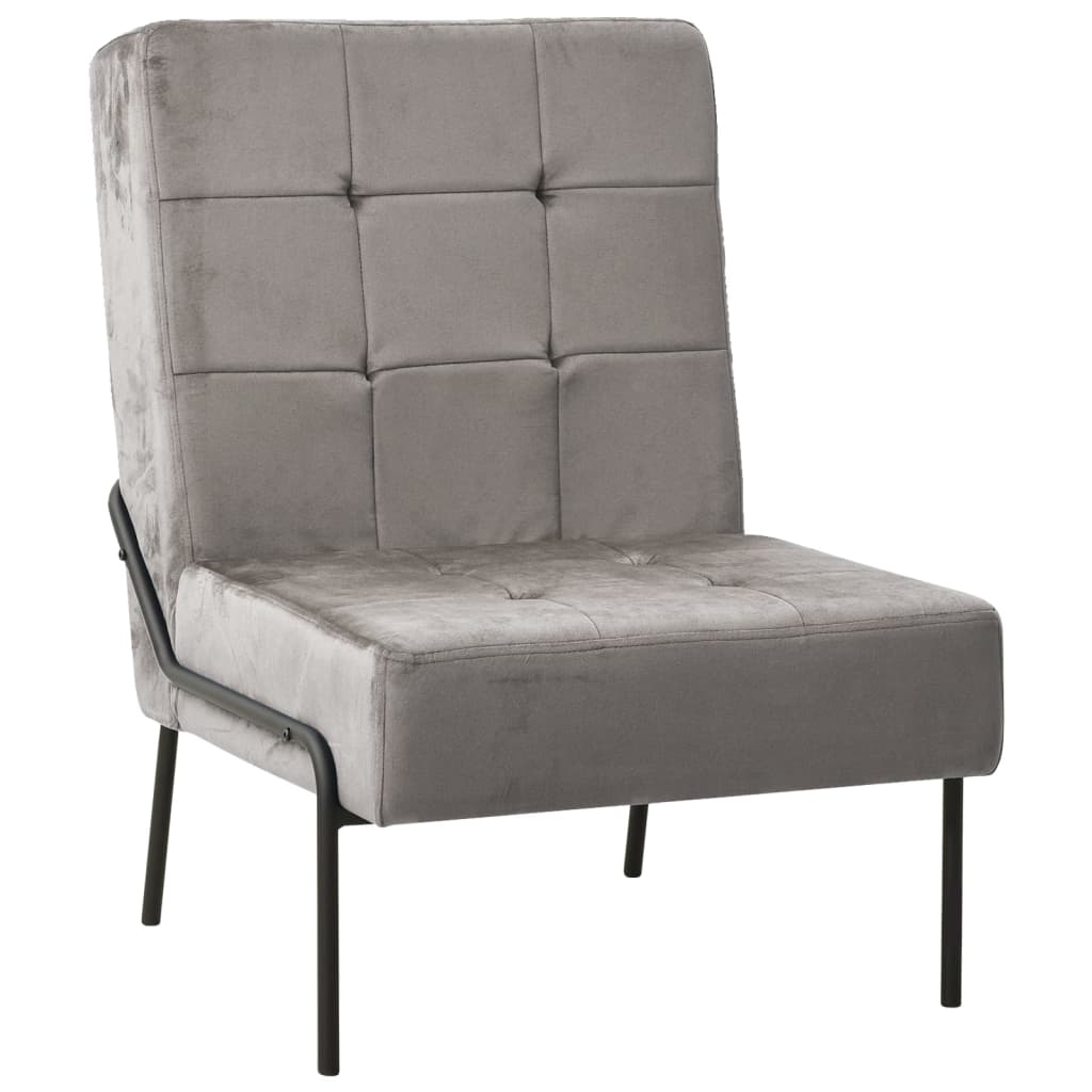 Lounge chair, 65x79x87 cm, light gray, velvet