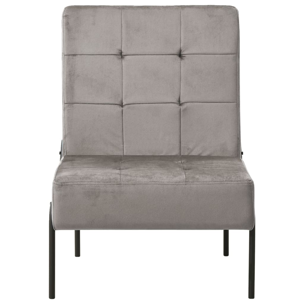 Lounge chair, 65x79x87 cm, light gray, velvet