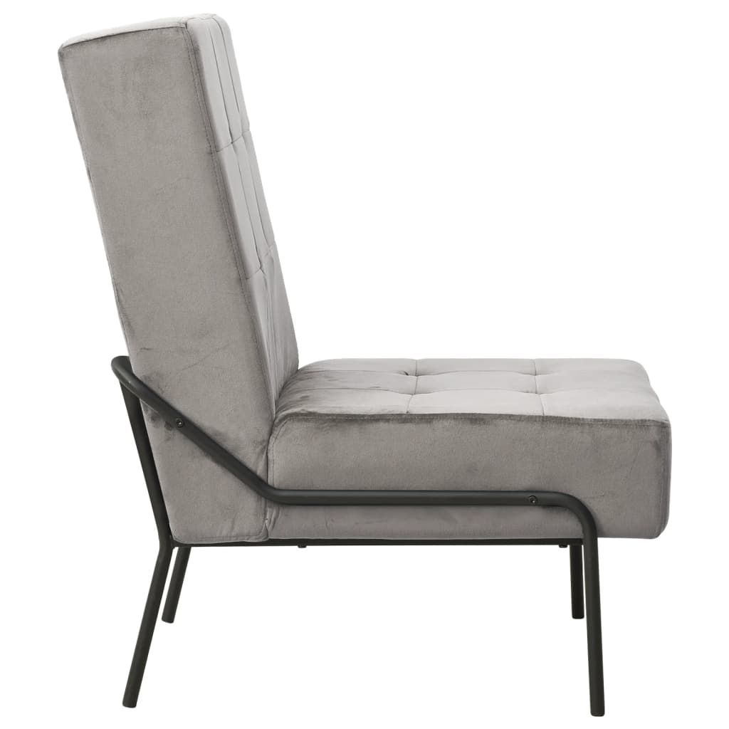 Lounge chair, 65x79x87 cm, light gray, velvet