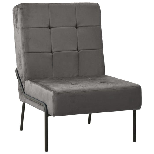 Lounge chair, dark grey, 65x79x87 cm, velvet