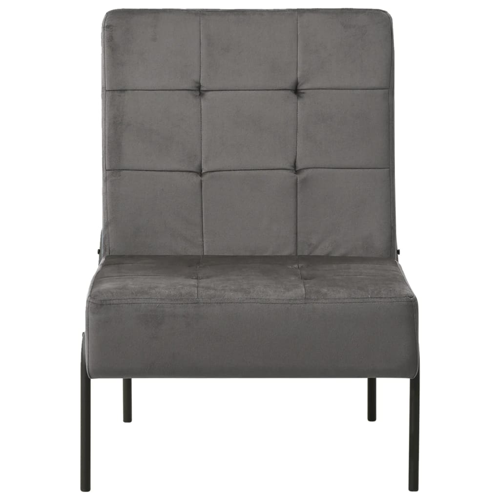 Lounge chair, dark grey, 65x79x87 cm, velvet