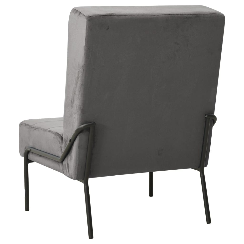 Lounge chair, dark grey, 65x79x87 cm, velvet