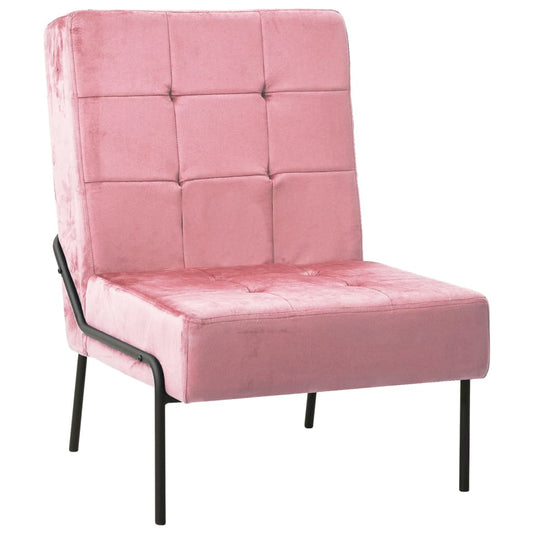 Lounge chair, pink, 65x79x87 cm, velvet