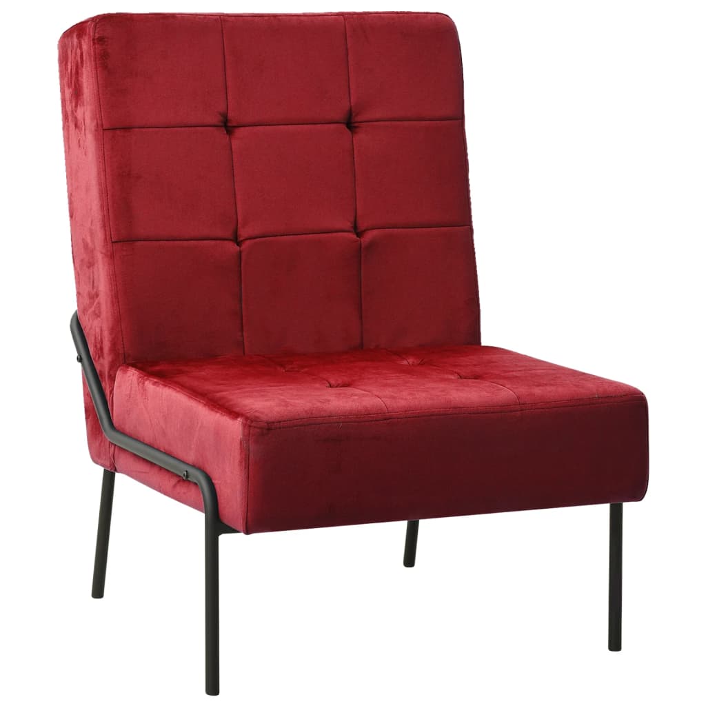 Lounge chair, 65x79x87 cm, wine red, velvet