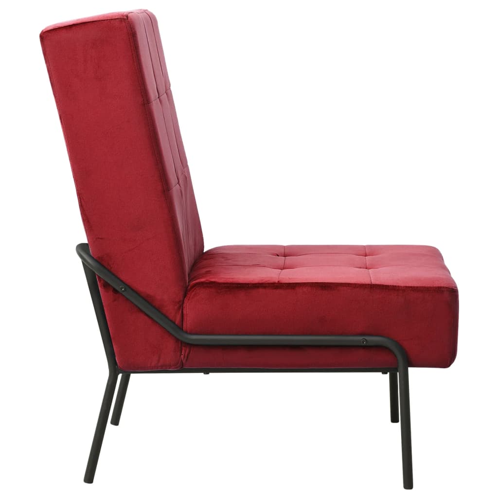 Lounge chair, 65x79x87 cm, wine red, velvet