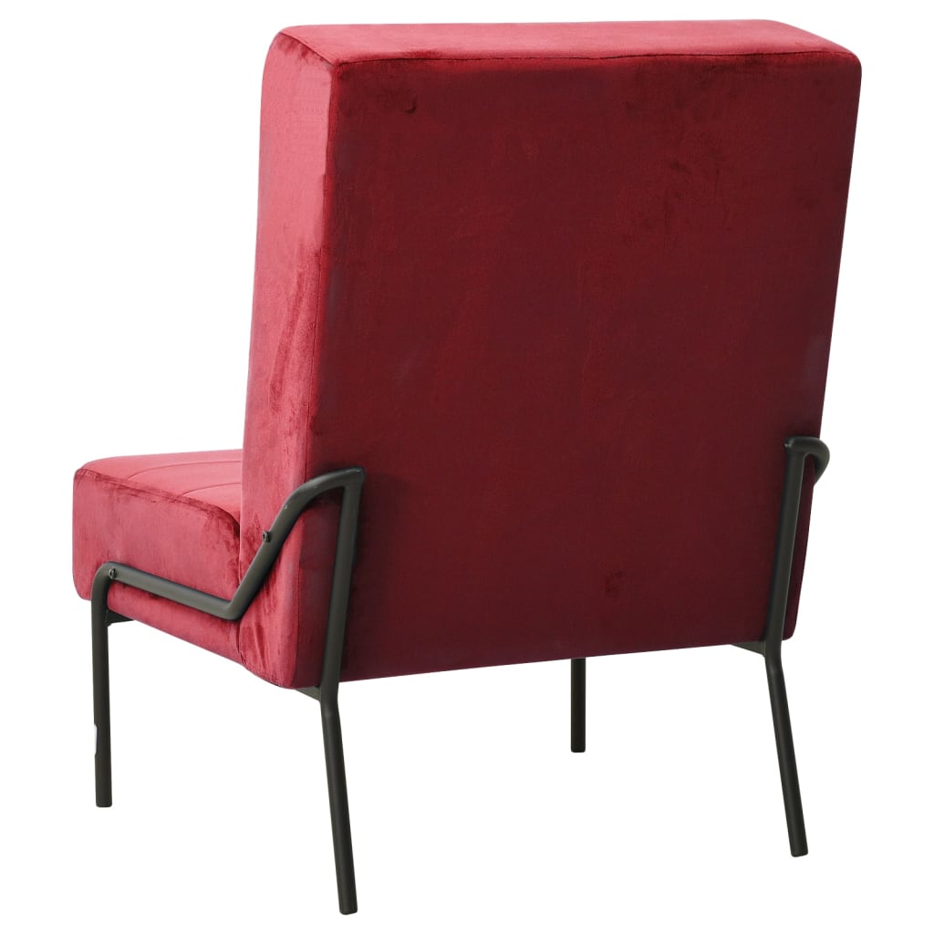 Lounge chair, 65x79x87 cm, wine red, velvet