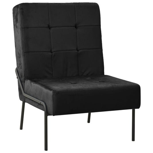 Lounge chair, 65x79x87 cm, black, velvet