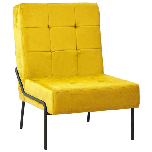 Lounge chair, mustard yellow, 65x79x87 cm, velvet