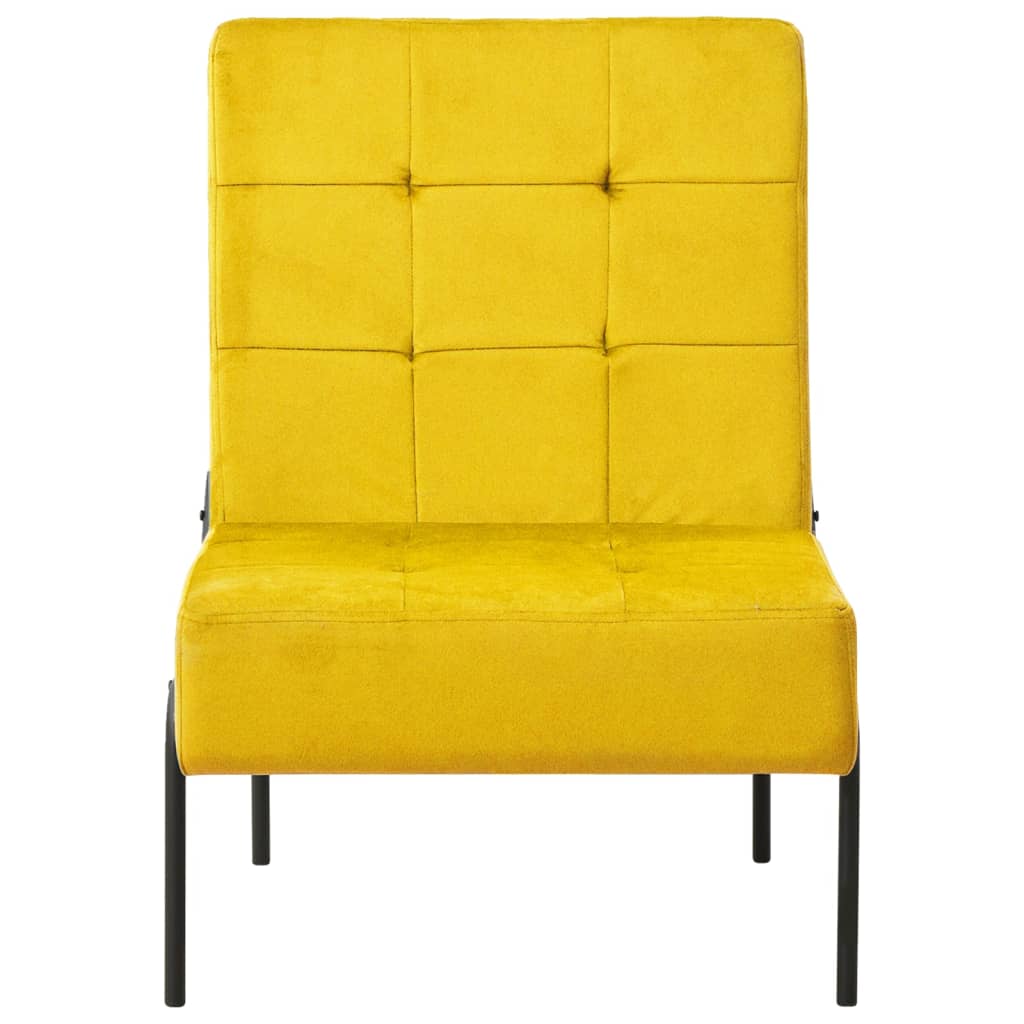 Lounge chair, mustard yellow, 65x79x87 cm, velvet