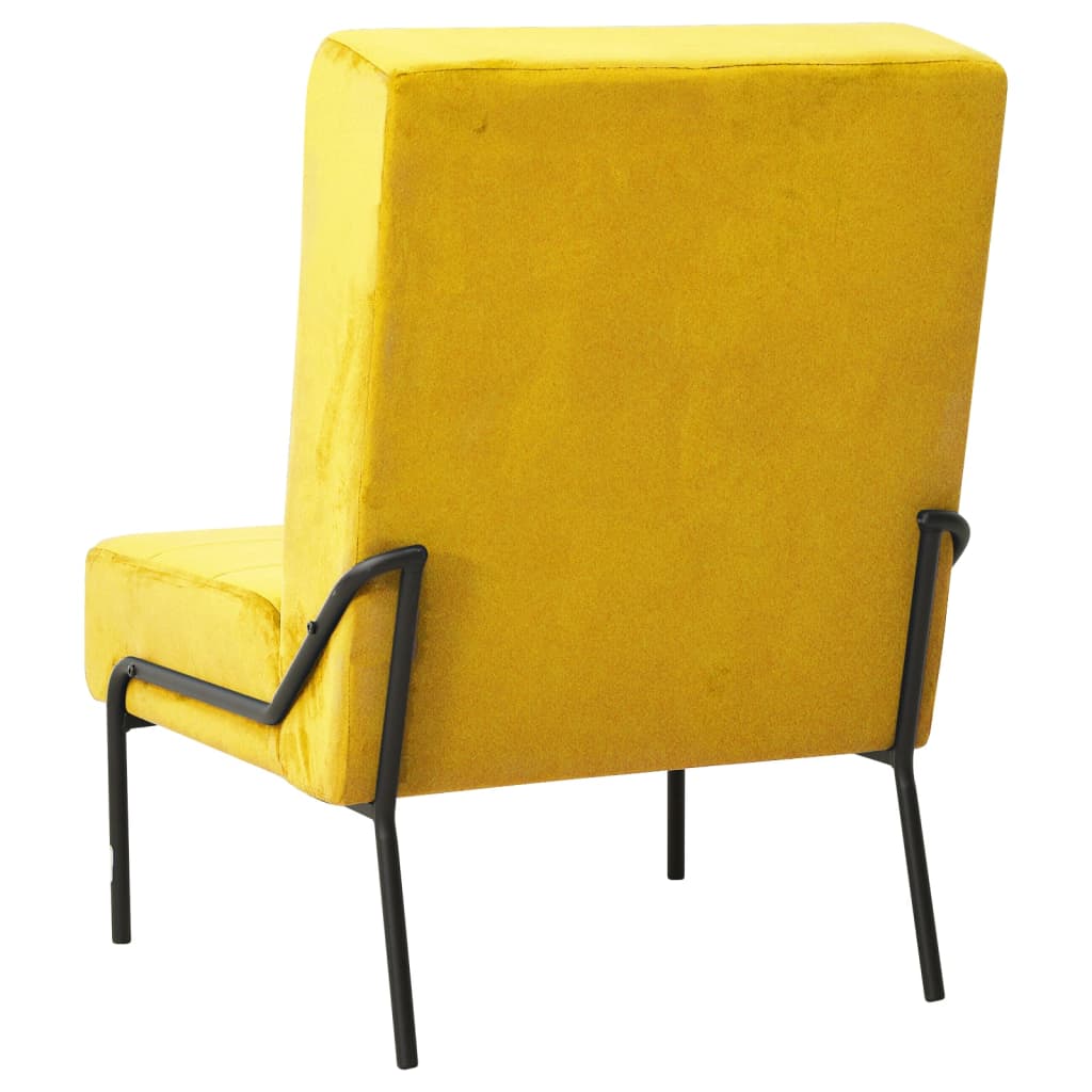 Lounge chair, mustard yellow, 65x79x87 cm, velvet