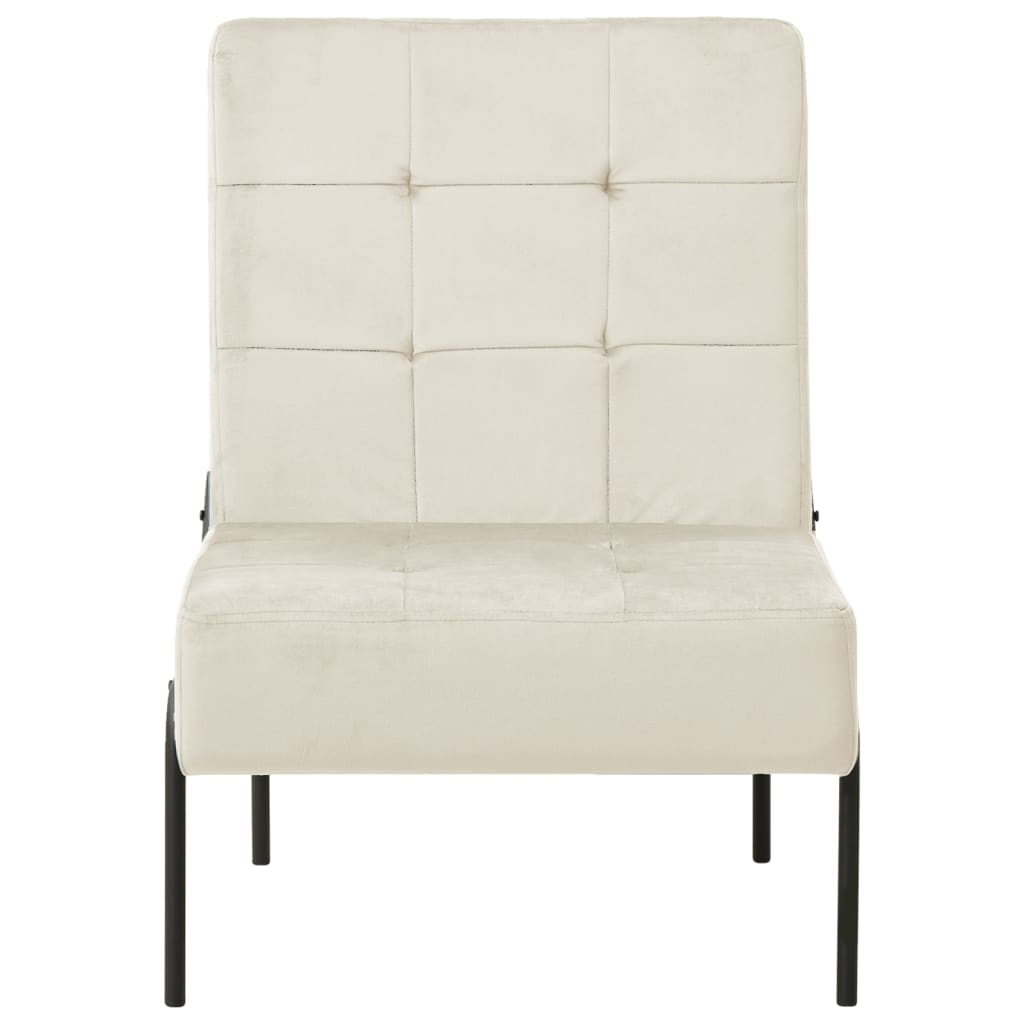 Lounge chair, 65x79x87 cm, cream white, velvet