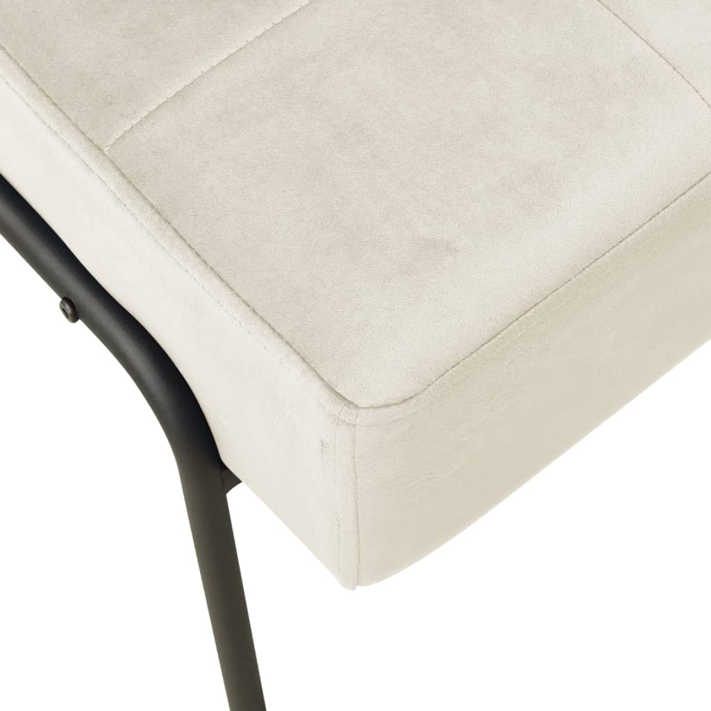 Lounge chair, 65x79x87 cm, cream white, velvet