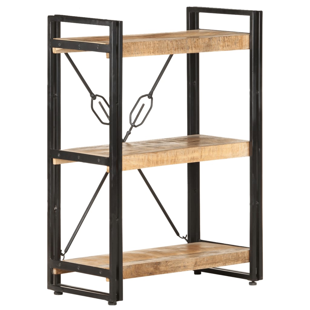 3-tier bookcase, 60x30x80 cm, solid mango wood