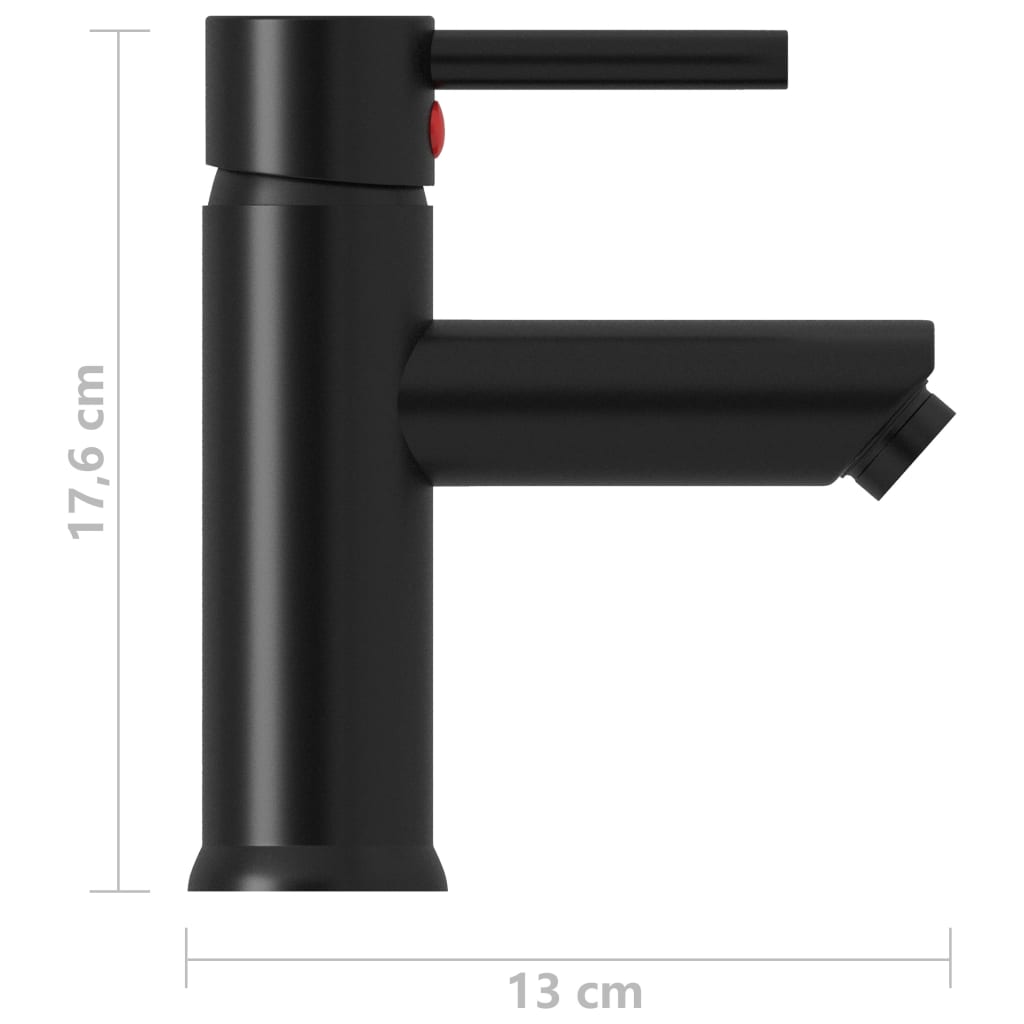 Robinet chiuvetă de baie, negru, 130x176 mm