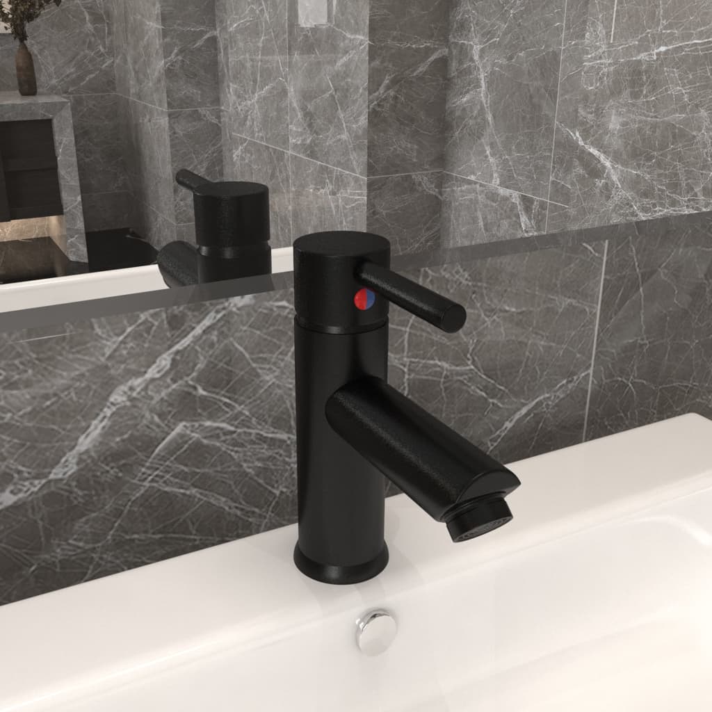 Bathroom sink faucet, black, 130x176 mm