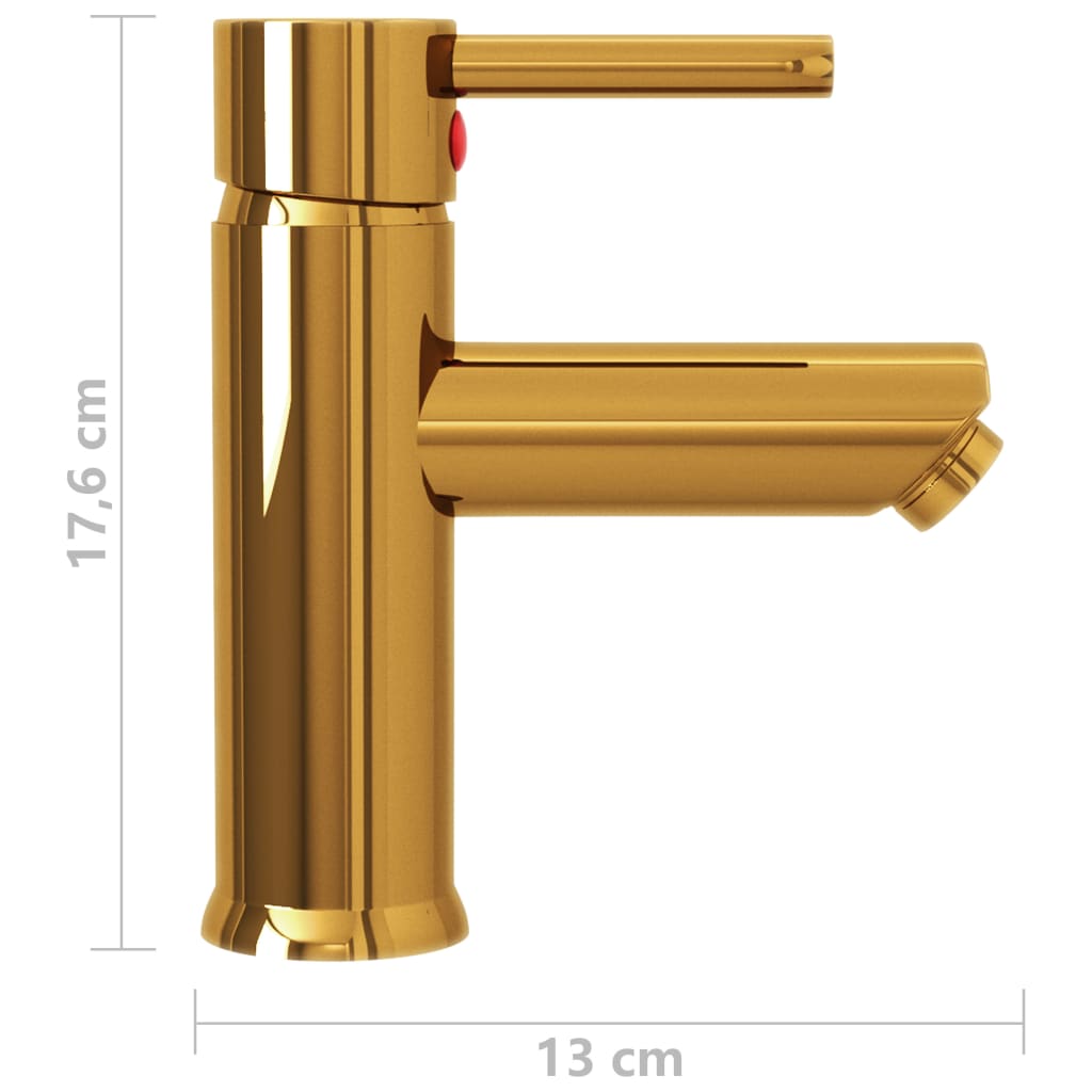 Robinet chiuvetă de baie, auriu, 130x176 mm