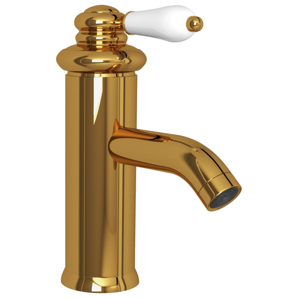 Bathroom sink faucet, gold, 130x180 mm