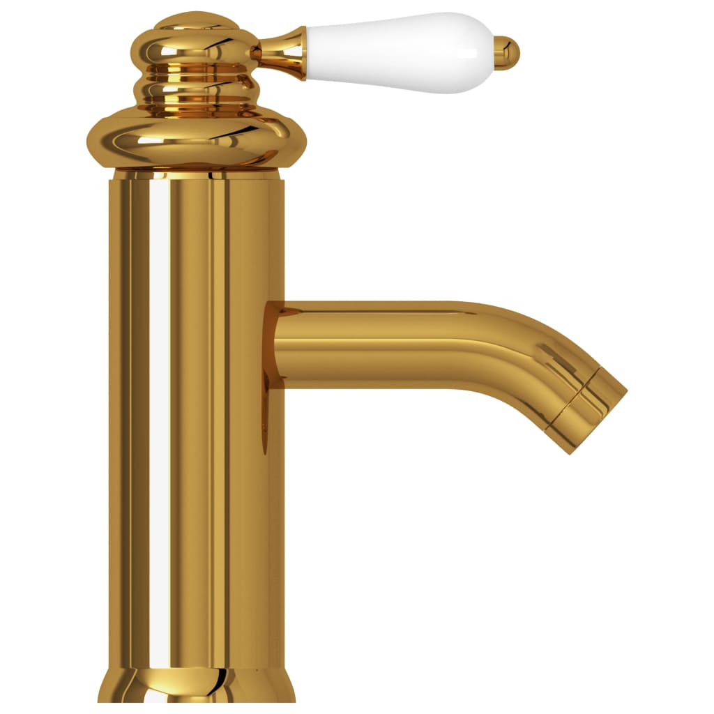 Bathroom sink faucet, gold, 130x180 mm