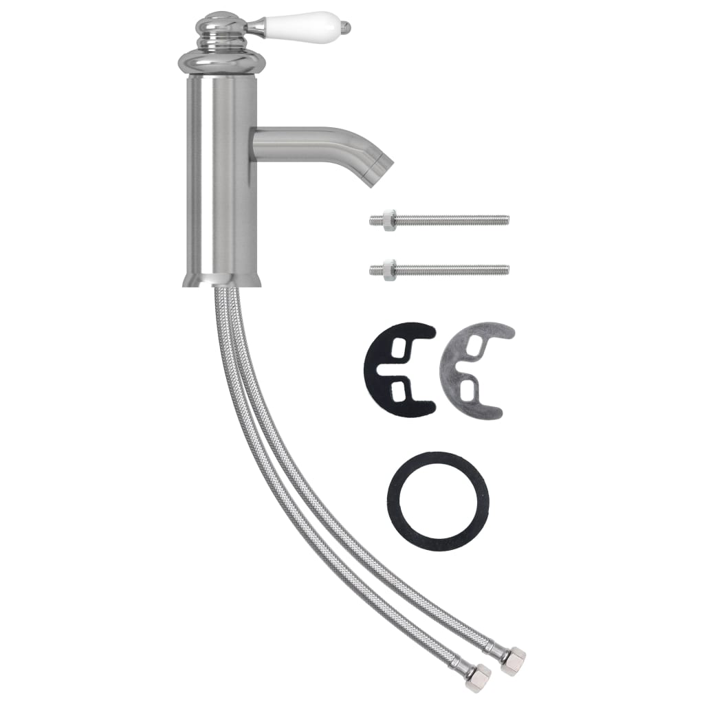 Bathroom sink faucet, silver, 130x180 mm